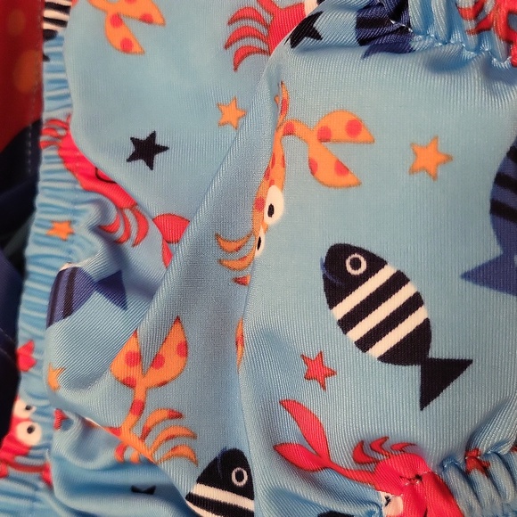 NWT two piece swimsuit with diaper lined bottom - Picture 7 of 7